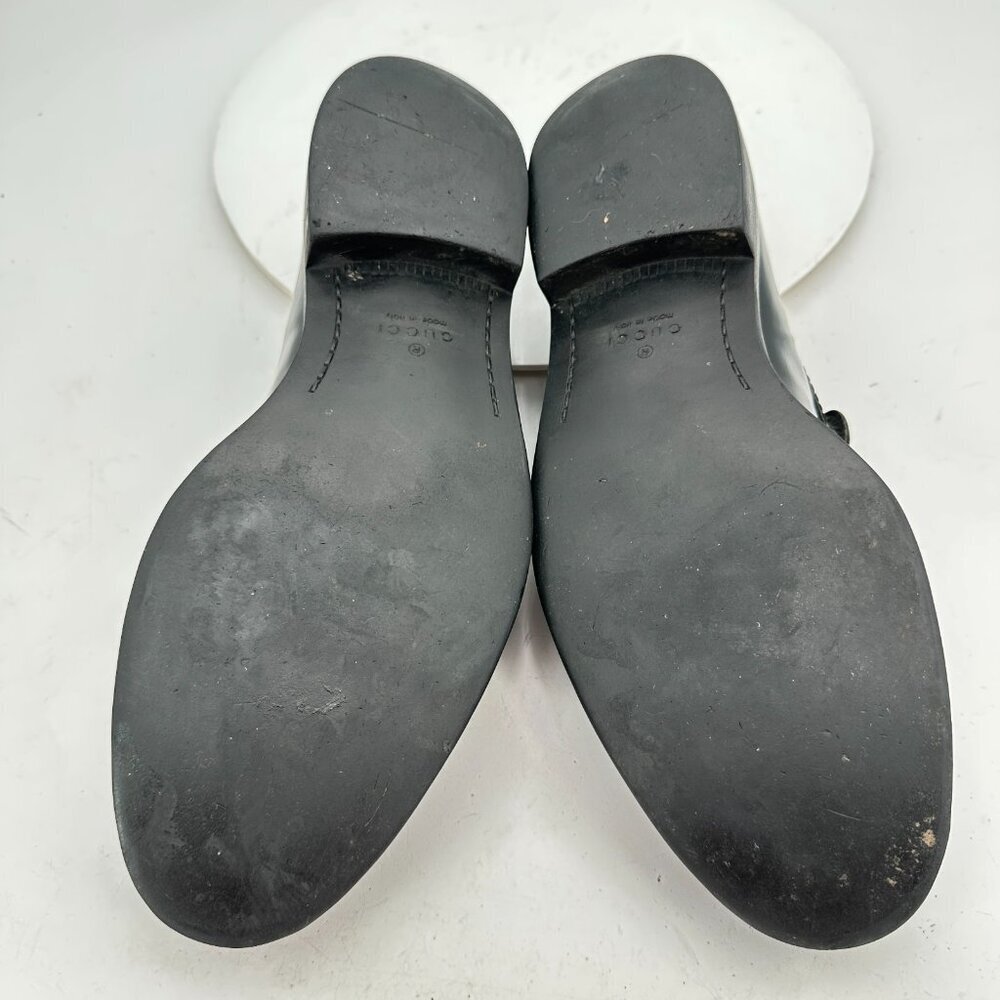 Gucci Men Size UK 8.5D US 9 Black Leather Pull On Penny Loafer Dress Shoes - Picture 8 of 12